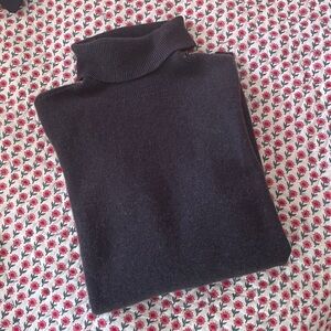 [C by Bloomingdale's] Gray Turtleneck Cashmere Sweater